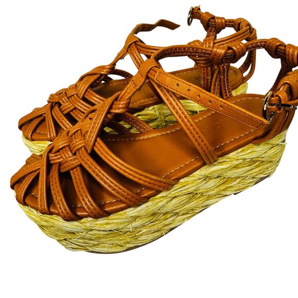 Ulla Johnson Viola Knotted leather raffia Platform Sierra sandals size 36 - Picture 3 of 8